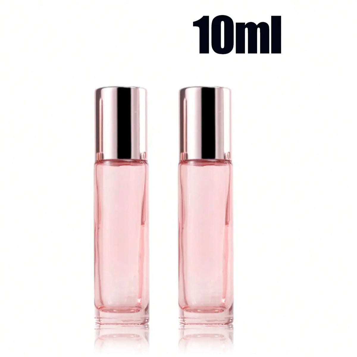 Rose Gold Glass Roller Ball Bottle, Essential Oil Bottle, Perfume Roller Ball Bottle, Travel Size, Reusable, Refillable Design, Stainless Steel Refillable, Stainless Steel Roll-On Cap, Scented Oil Bottles, Oil Container