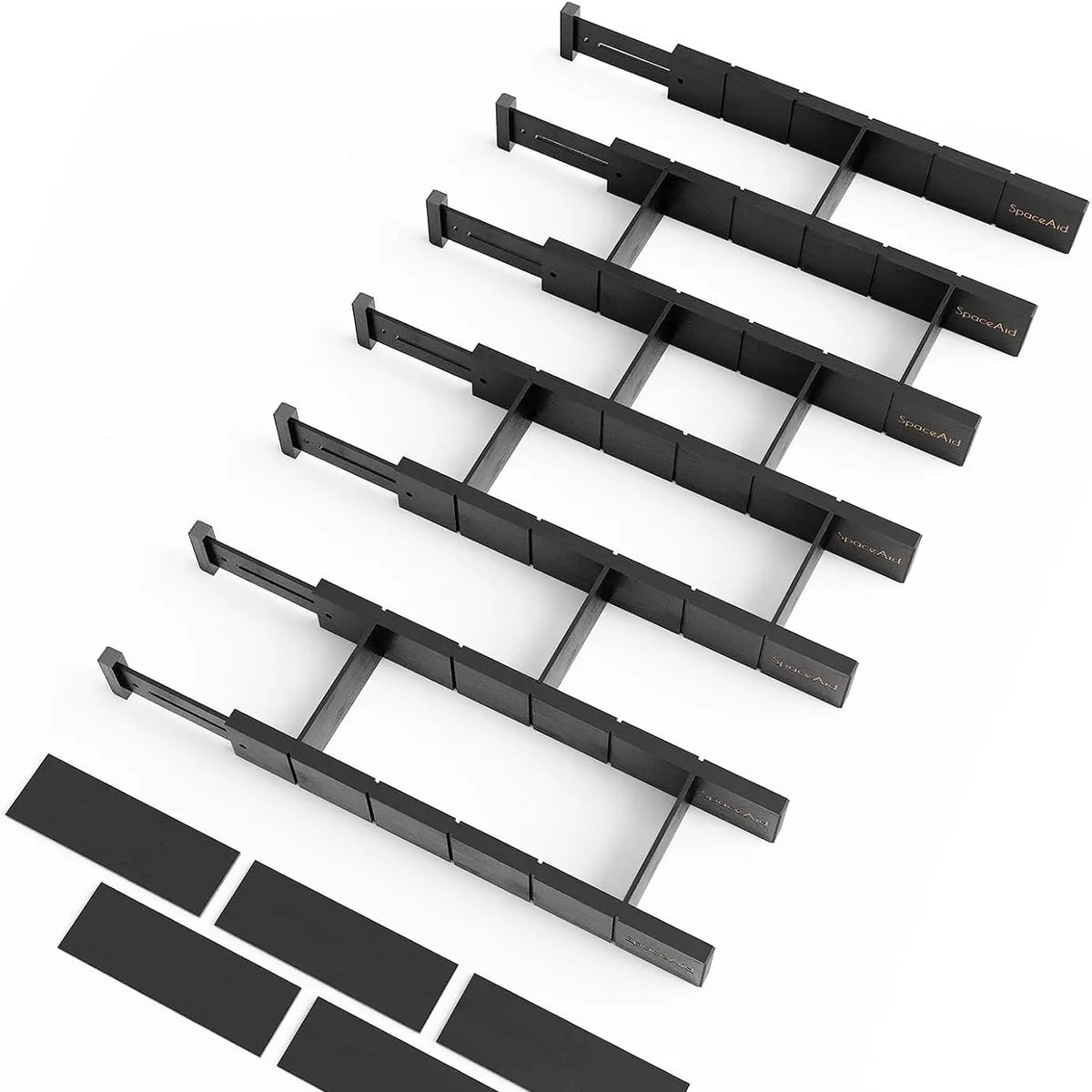 SpaceAid® Bamboo Drawer Organizer Expandable Drawer Dividers