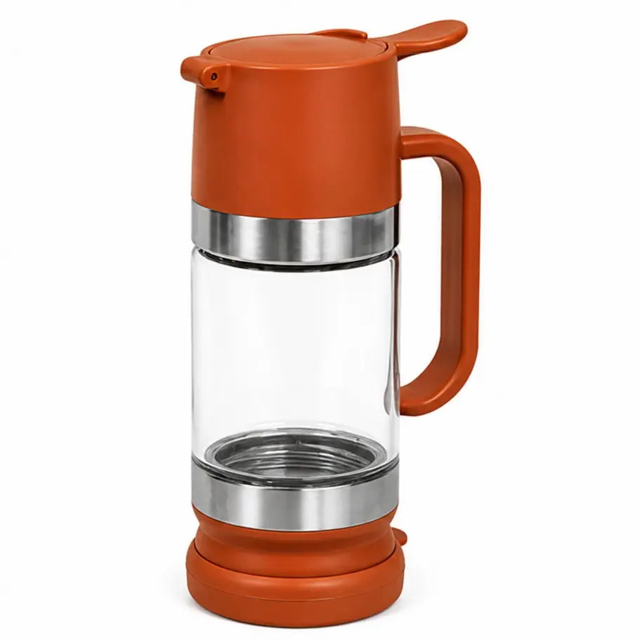 Glass Honey Dispenser - Kitchen Preserving Container, No-Drip Leak-Free Design with Handle, Controlled Flow, Refillable, Dishwasher Safe, Maintains Food & Beverage Freshness, Easy to Clean for Daily Use, Maintains Freshness
