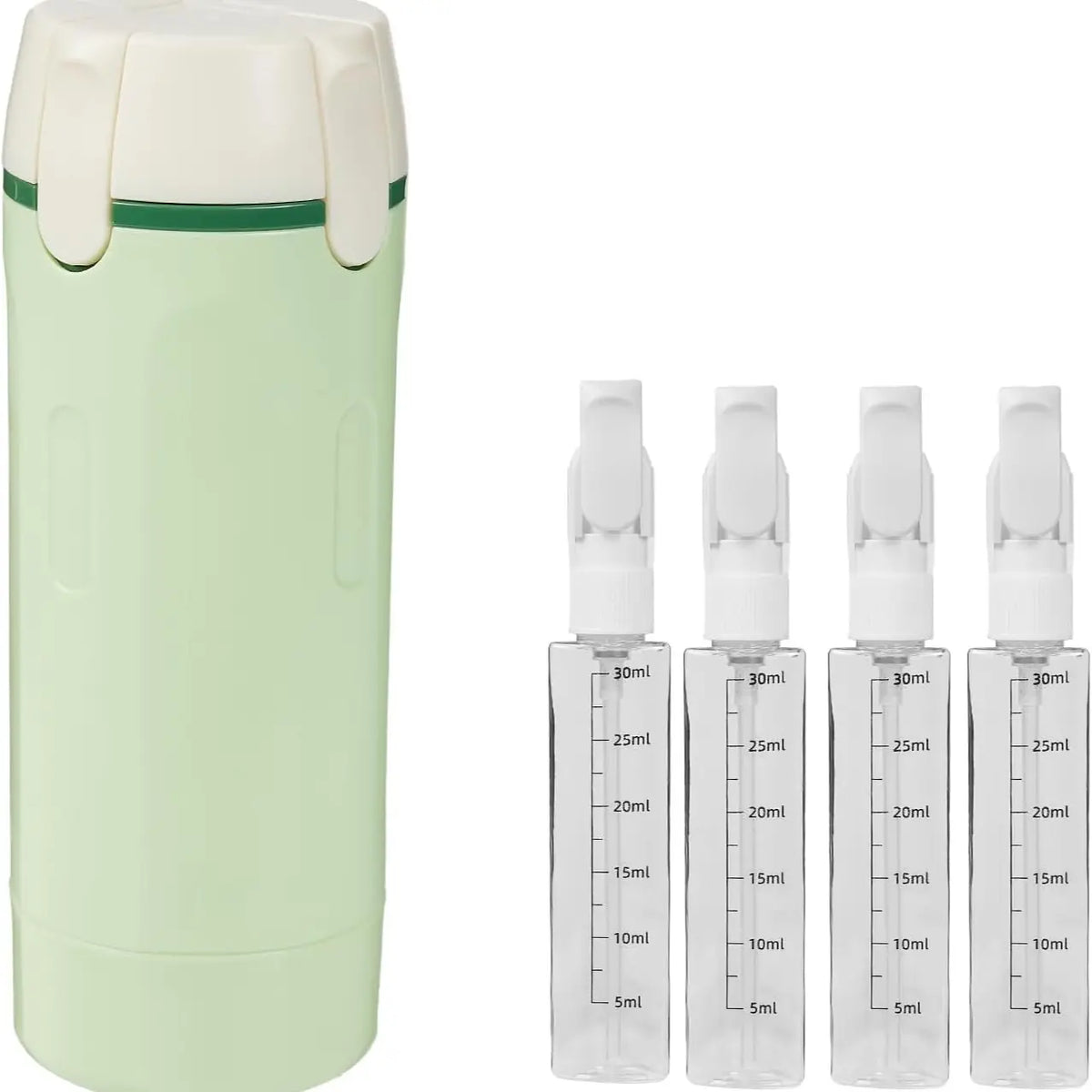 4-in-1 Leakproof Reusable Travel Vials Bottles, Compact Refillable Portable Containers for Skincare Products, Household Detergent, Garden Supplies Storage, Ideal for Travel, Camping,sohochic