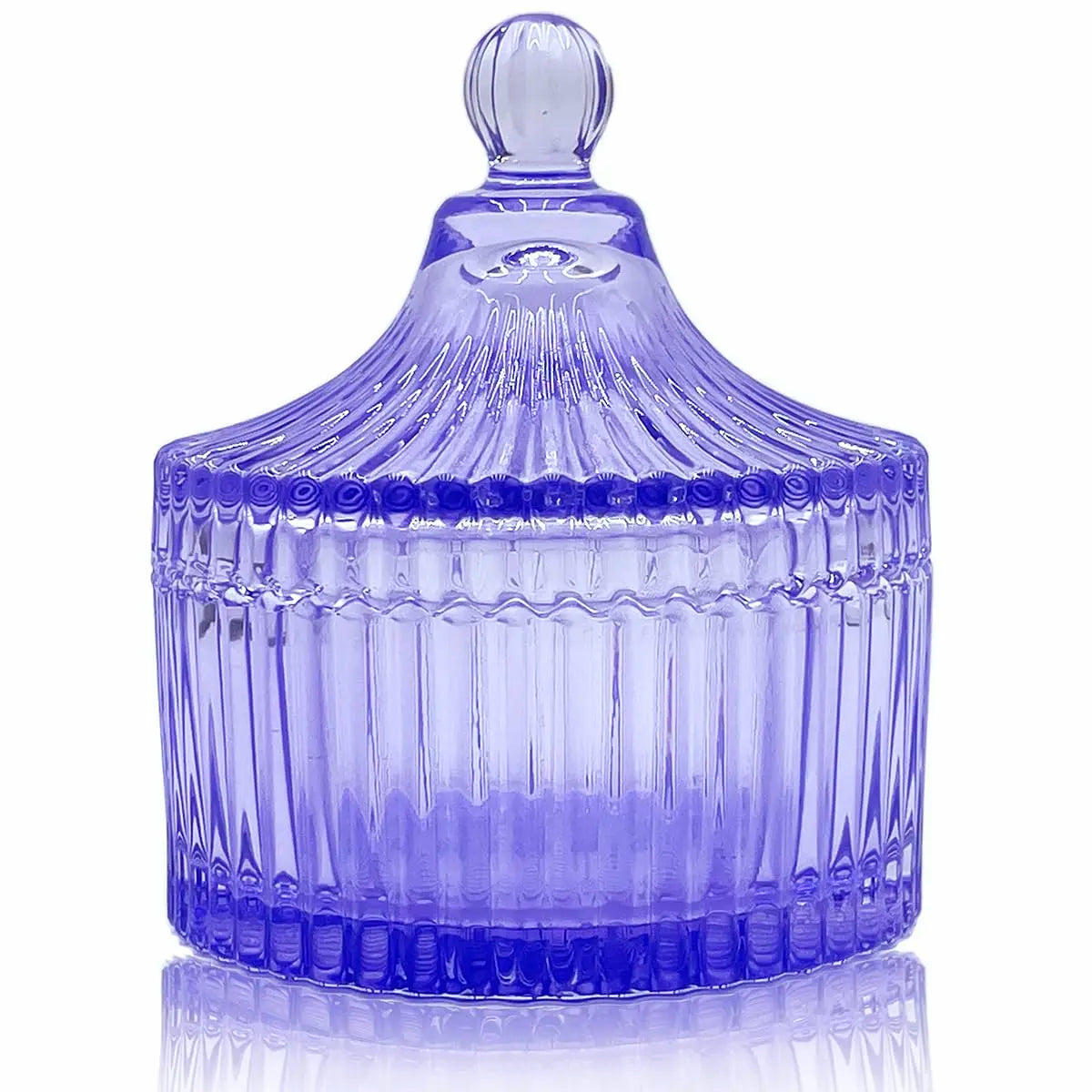 Purplish Red Lead-Free Glass Canister with Lid - Minimalist Can-Shaped Jar, Small/Large Options, Kitchen Preserving Container, Jewelry/Candy Dish, Office Accessories Storage, Crystal Look with Dazzling Light