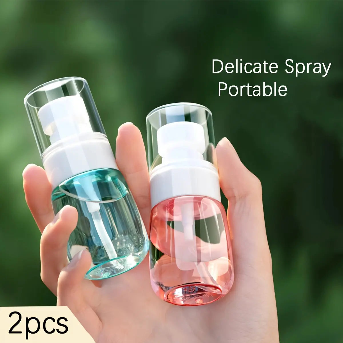 3pcs Small Spray Portable Transparent Spray Bottle Travel 100ml Fine Mist Mini Empty Spray Bottle Refillable Spray Containers - Leak-Proof - For Toner, Face, and Hair Spray, Pump Bottles Set