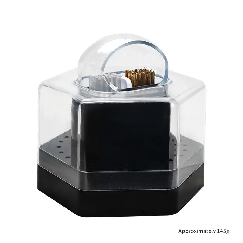 24-Hole Nail Art Drill Cleaning Storage Box with Brush & Grinding Head Holder - Heavy-Duty Acrylic Organizer with 24 Holes, Tool Organization, Ideal for Professional & Home Use, 24 Holes Nail Drill Bits Organizer