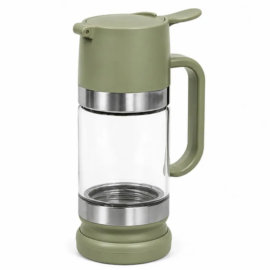 Glass Honey Dispenser - Kitchen Preserving Container, No-Drip Leak-Free Design with Handle, Controlled Flow, Refillable, Dishwasher Safe, Maintains Food & Beverage Freshness, Easy to Clean for Daily Use, Maintains Freshness