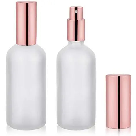 Glass Spray Bottle 3.4oz, Empty Frosted Perfume Atomizer, Fine Mist Spray, Sprayer (2 PACK)