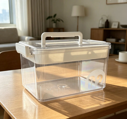 Clear Large Capacity Plastic Medicine Storage Box,Thickened Empty First Aid Case with Detachable Divider Tray,Sealed Lid Portable Organizer,Multipurpose Back to School Dorm Essentials Container for Home Office Student Campus Medical Sundry Arrangement, St