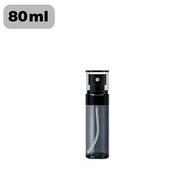 Black Cylindrical Mini Fine Mist Spray Bottle (1 Pack, 60ml/80ml/100ml/120ml) - Black Plastic Discreet Content Storage, Leak-proof Carry, Reusable Refillable Multi-use Spray Cosmetic Container, Travel Size Kitchenware Accessory