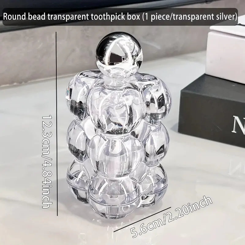 1pc Elegant Design Toothpick Box, Home Use Dental Floss Storage Container, Storage Organizer