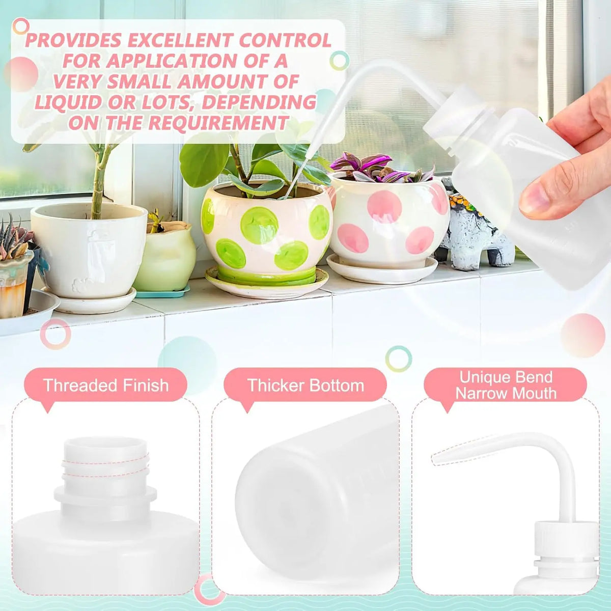 150ML Premium Eyelash Water Bottle for Extensions, 5.1oz White  Water Bottles No Need to Squeeze Hard, Easy to Carry Eyelash Bottle Rinse for Eyelashes, Cleaning(1 pack)