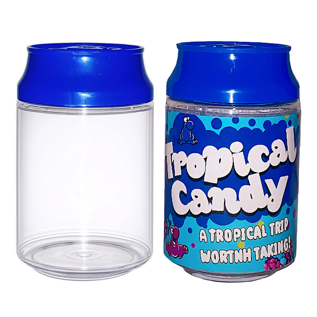 12 Pack Soda Can Style Storage Containers with Lids and Decorative Wrap Labels