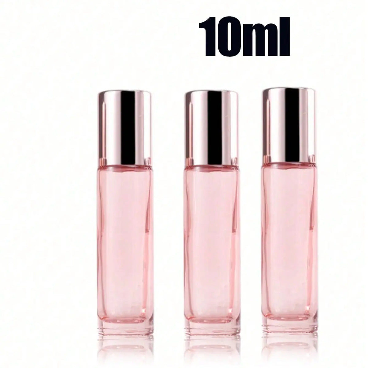 Rose Gold Glass Roller Ball Bottle, Essential Oil Bottle, Perfume Roller Ball Bottle, Travel Size, Reusable, Refillable Design, Stainless Steel Refillable, Stainless Steel Roll-On Cap, Scented Oil Bottles, Oil Container