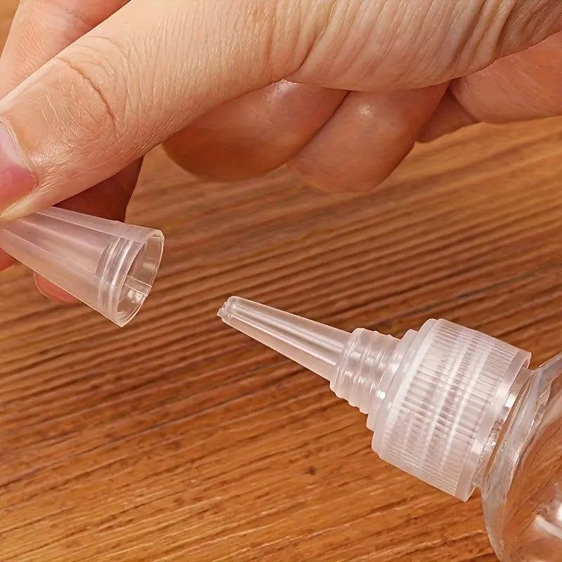 Set of 12 60ML Squeeze Bottles, Pointing Mouth Plastic Bottles, Refillable Design, Ideal for Color Mixing, Paint Bottles, Essential Oil Empty Bottles