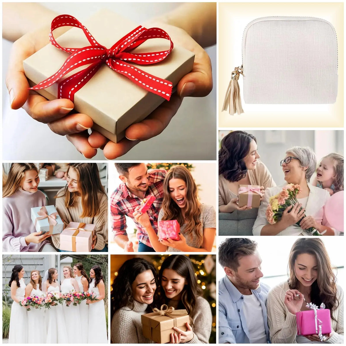 BOOVO Modern Terracotta Red Velvet Jewelry Zippered Pocket Organiser - Compact Collapsible Home Storage Bag, 5 Satin Divided Compartments, Adjustable Tassel Zipper, Dustproof, Durable, Heat Resistant, Ideal Travel Gift for Women’s Engagement, Anniversary