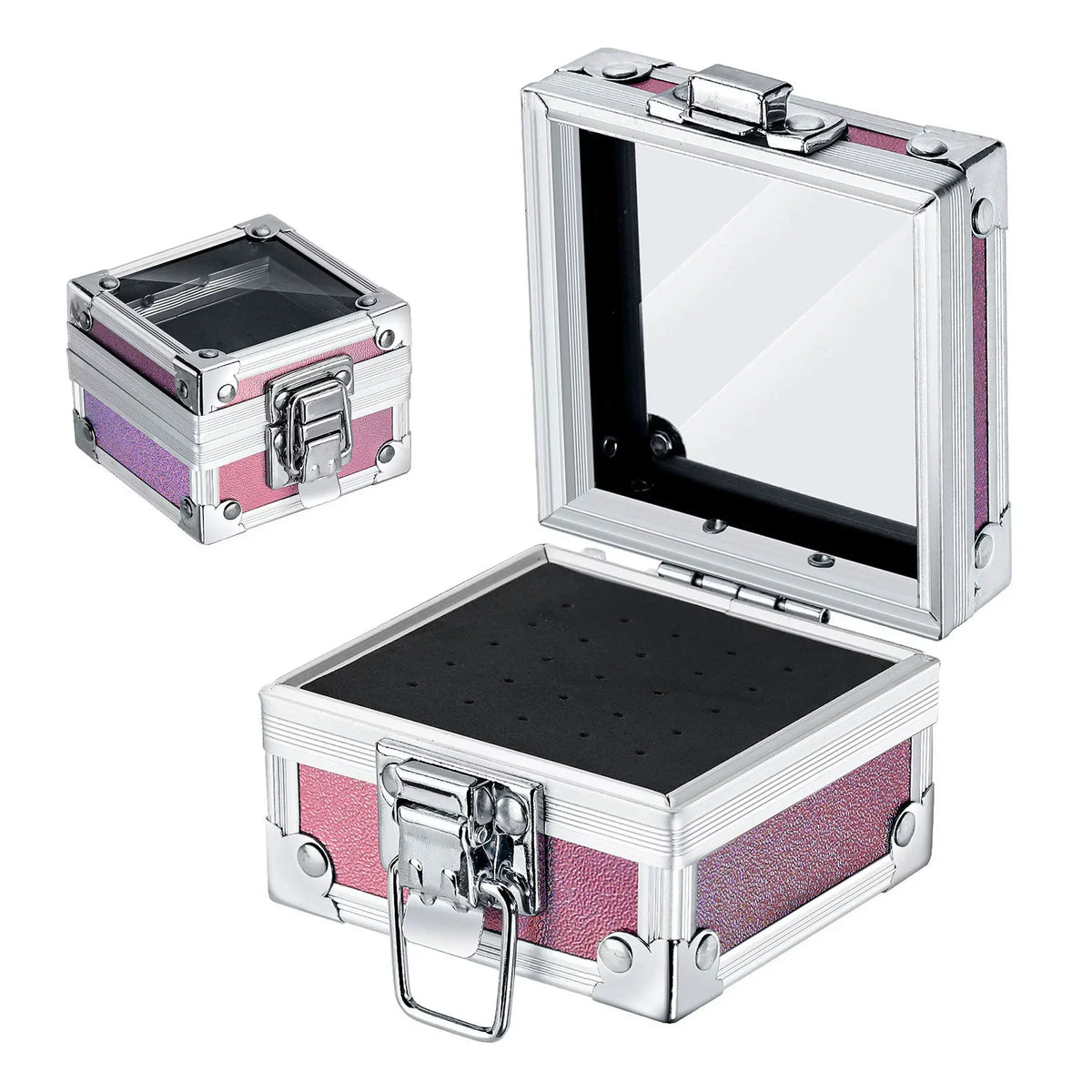 25 Holes Portable Design Lightweight Nail Drill Bit Storage Box Multifunctional Desktop Organizer Container, Nail Supply Organizer, Nail Grinding Head Storage Display Case for Manicure Pedicure Salon Use Nail Art Accessories