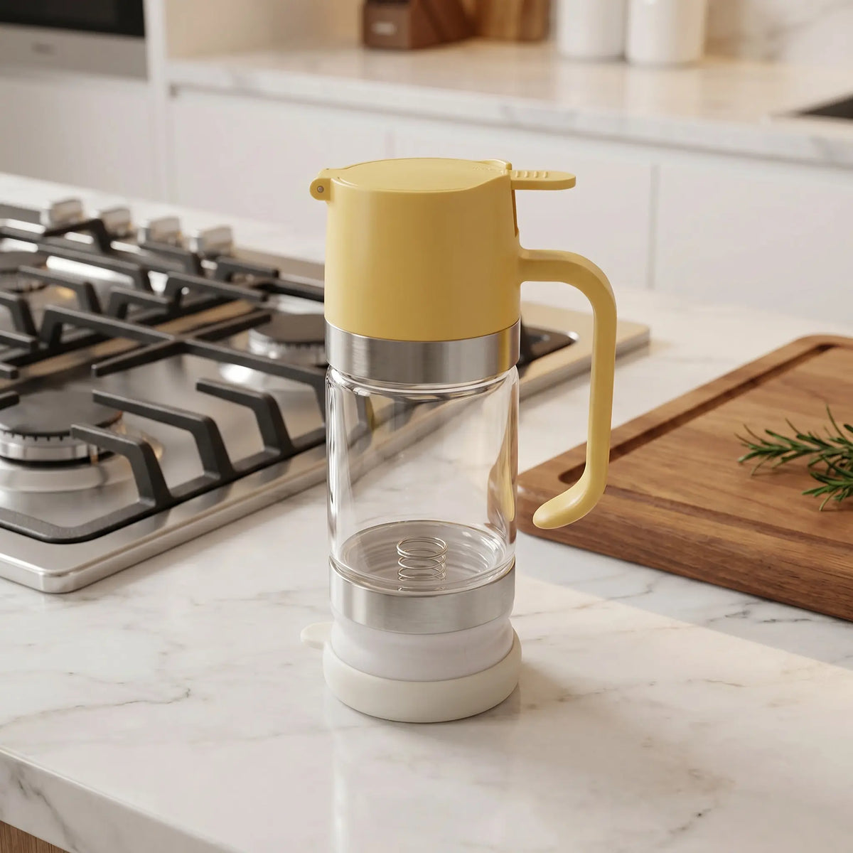 Glass Honey Dispenser Canister - Airtight Containers with Removable Cap, Drip-Free Flow, Wide-Open Clean & Easy Refill, Leak-Proof Condiment Serving Container, Maple-Syrup Ready, Handle, Practical Kitchen Utensil-MM1,Sohocic