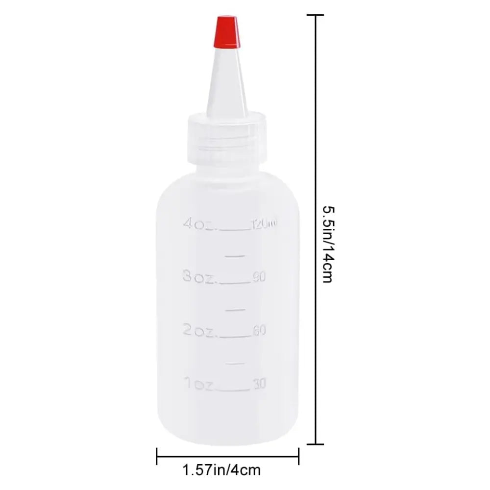 10PCS Pointed-Nozzle Semi-Transparent Plastic Squeeze Bottles, Portable Graduated Travel Bottles, Refillable Liquid Dispensing Bottles