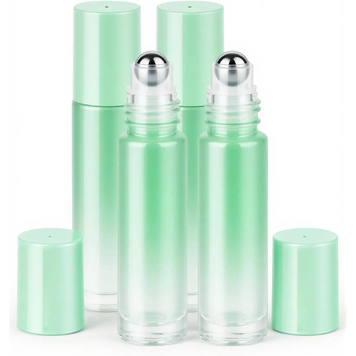 12 Pack Essential Oil Bottles, 10ml Blue Glass Bottles with Stainless Steel Roller Balls and Caps for Travel, Perfume and Lip Gloss