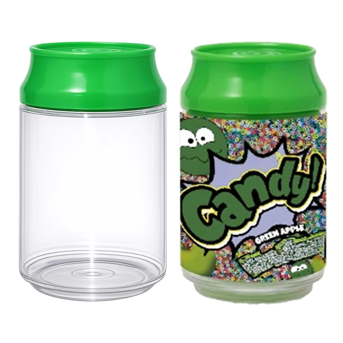 12 Pack Soda Can Style Storage Containers with Lids and Decorative Wrap Labels