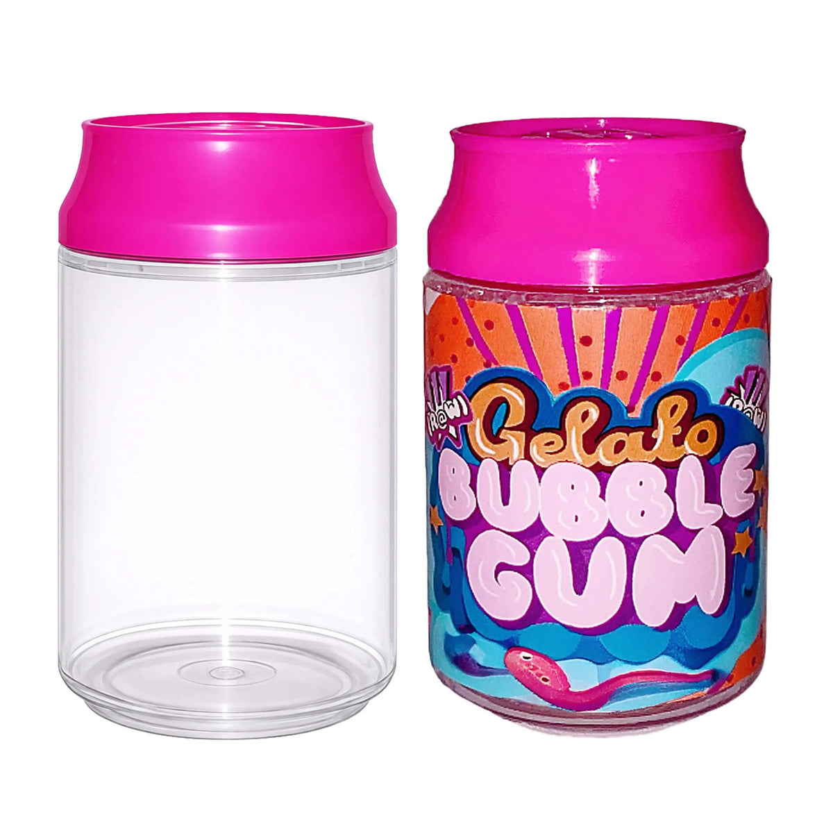 12 Pack Soda Can Style Storage Containers with Lids and Decorative Wrap Labels