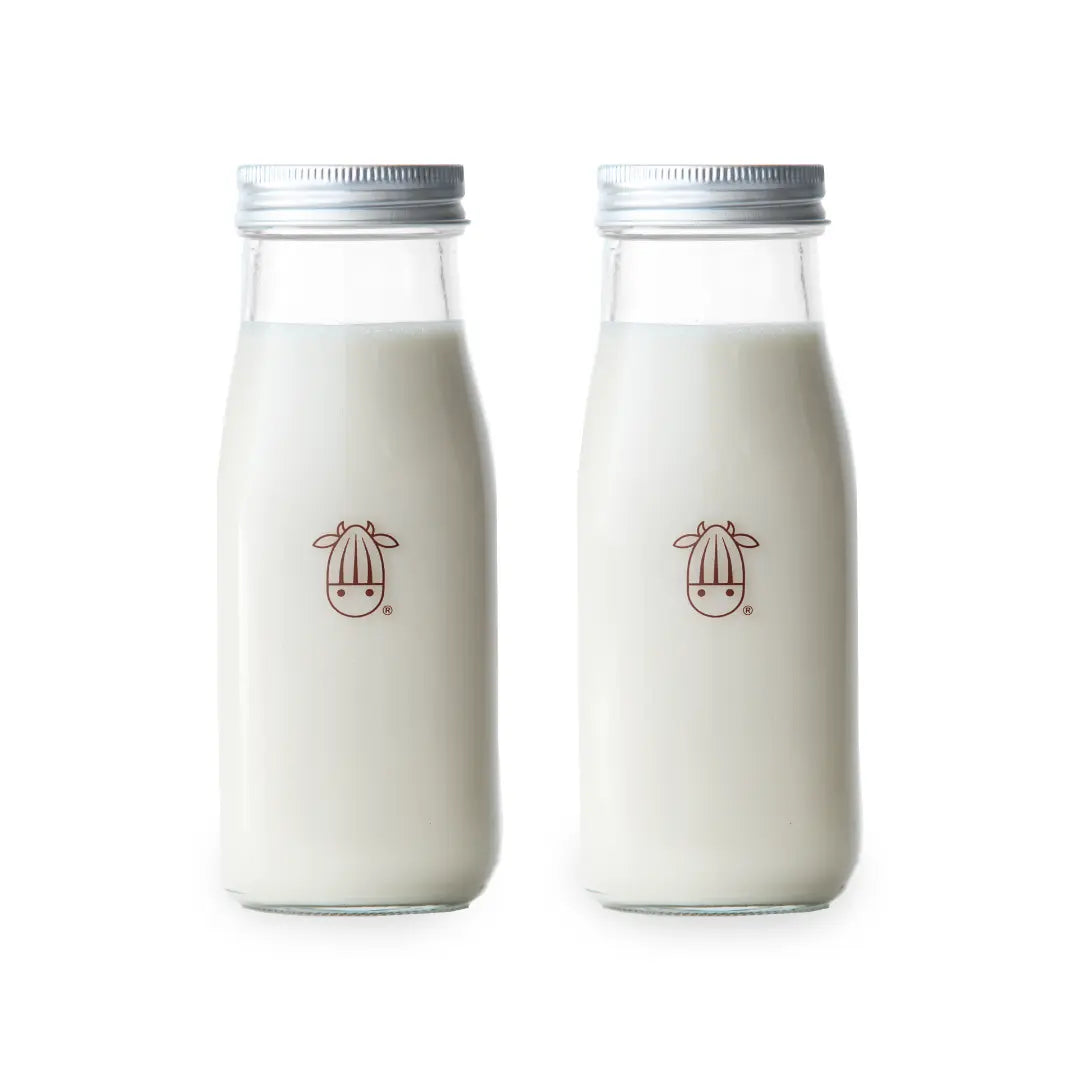 Glass Creamer Bottles - Set of 2