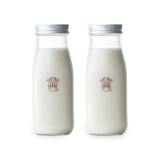 Glass Creamer Bottles - Set of 2