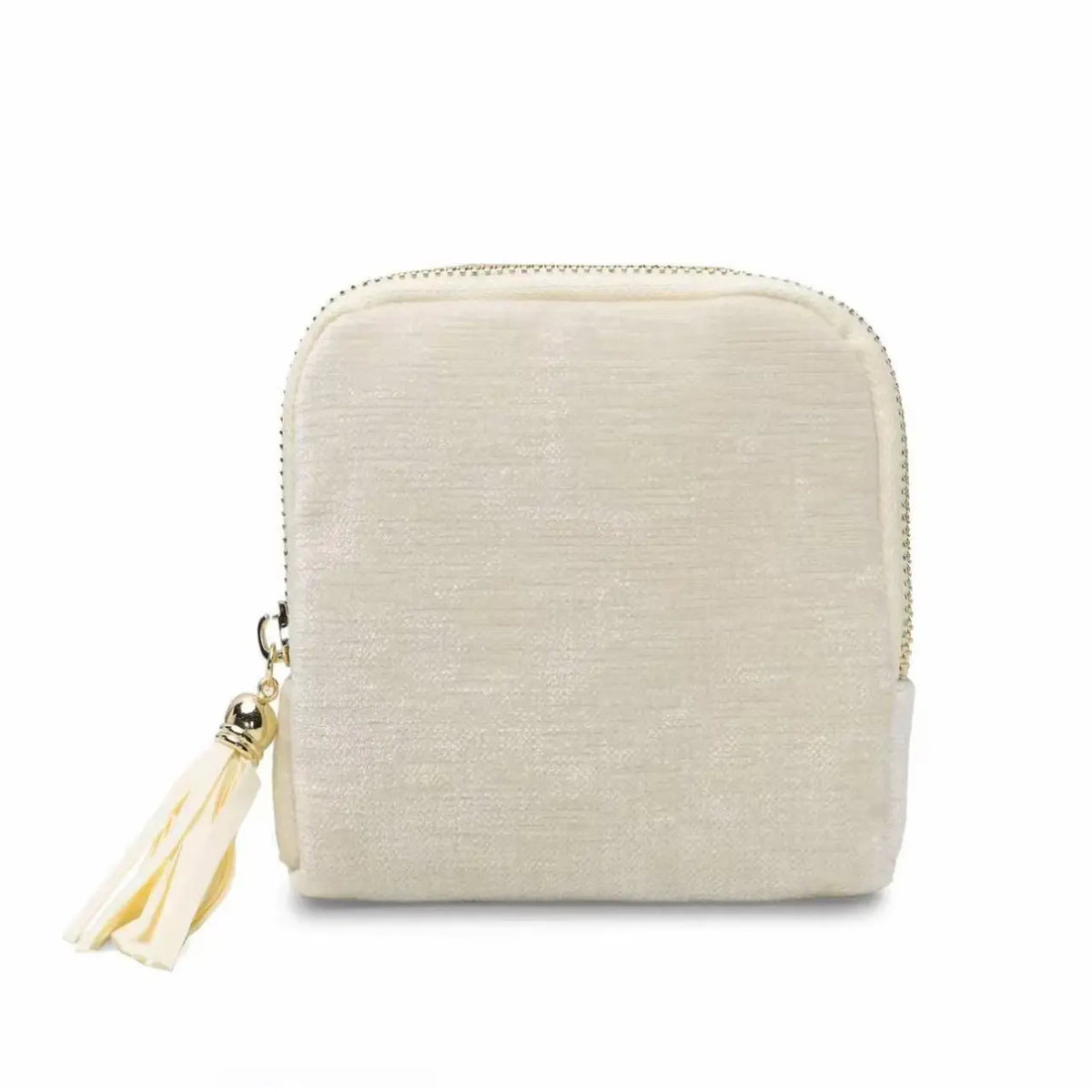 BOOVO  Small Travel Jewelry Case: 5-Layer Individual Pouch Soft Velvet Bag Organizer With Zipper For Bracelets Bangles Protect From Tangle Scratch For Travelers Fashion Enthusiasts(Cream White)