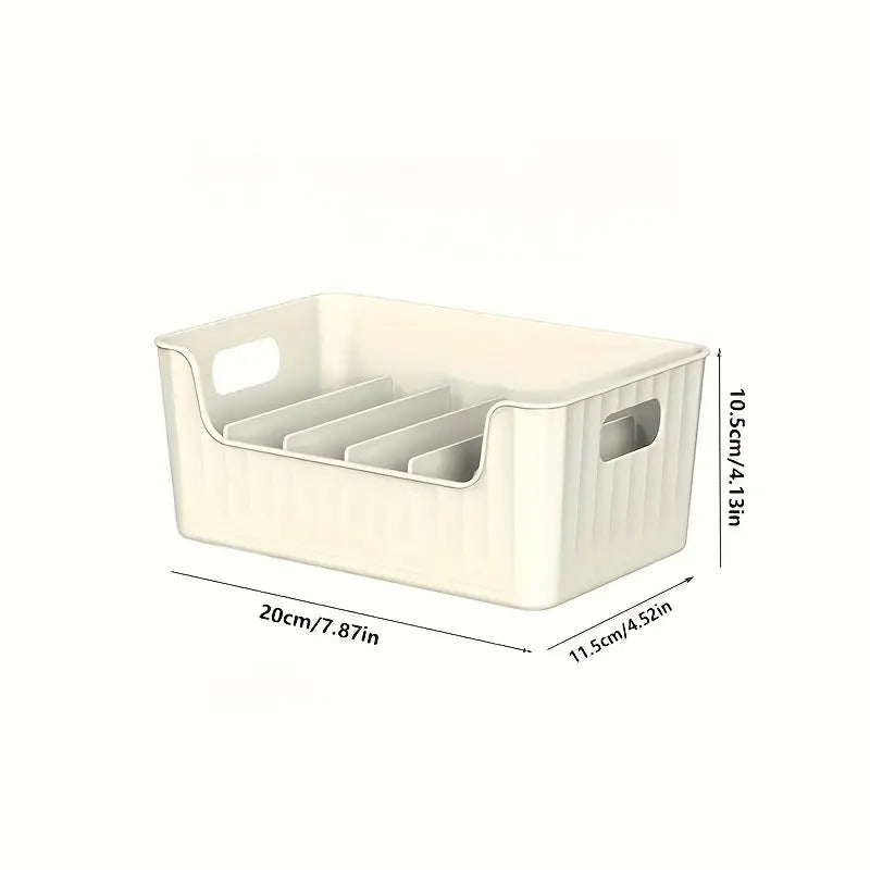 Transparent Plastic Spice Storage Box with Adjustable Dividers, Multi-Purpose Kitchen Organizer for Snacks & Small Items, Home Organizers, Multifunctional Storage, Plastic Storage Bins