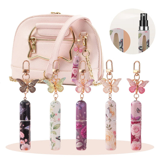 Perfume bottle keychain, butterfly girl style 5ML perfume refill bottle, portable for travel Refillable bottle