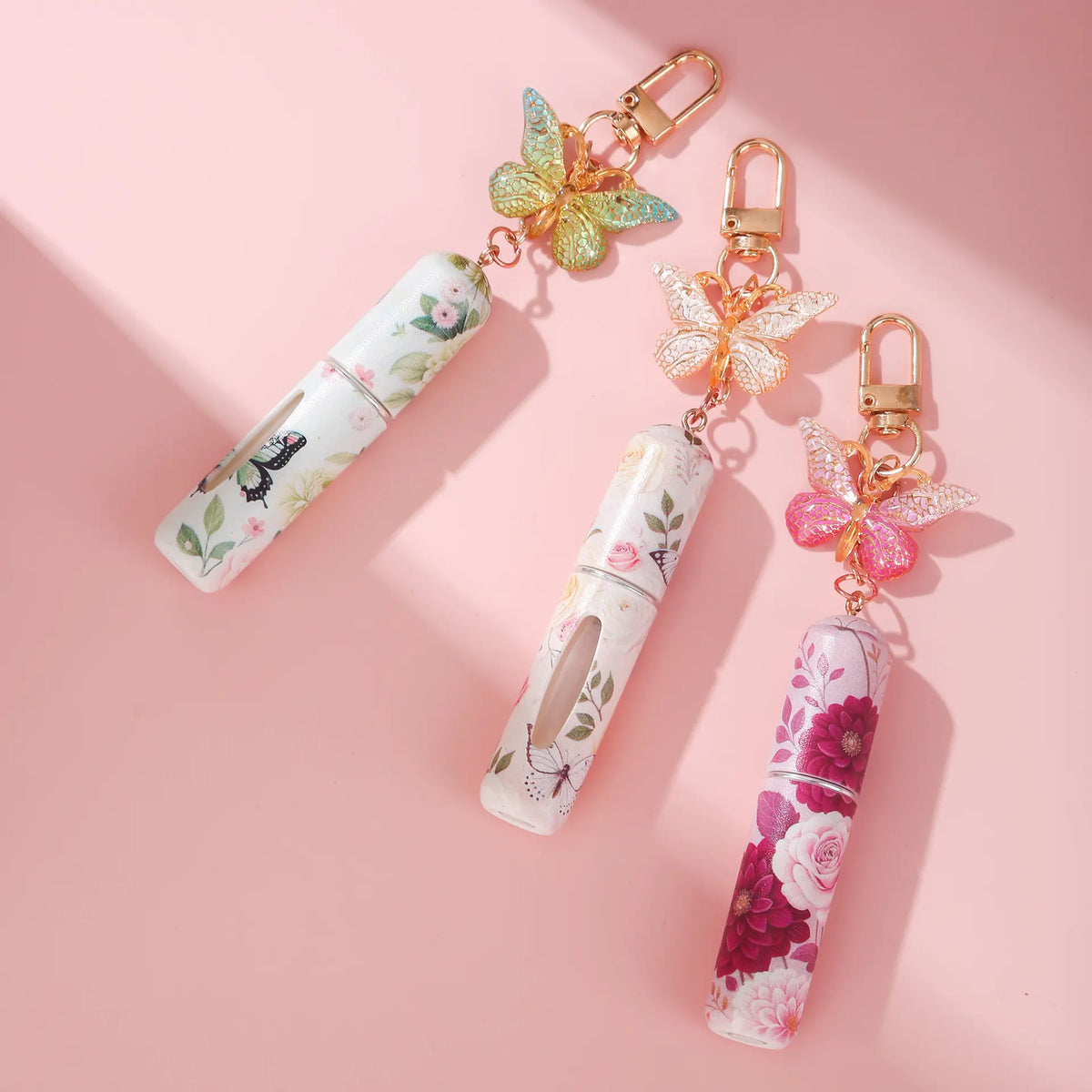 Perfume bottle keychain, butterfly girl style 5ML perfume refill bottle, portable for travel Refillable bottle