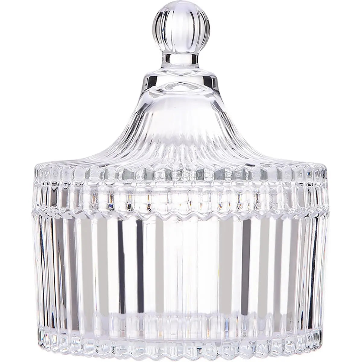 Purplish Red Lead-Free Glass Canister with Lid - Minimalist Can-Shaped Jar, Small/Large Options, Kitchen Preserving Container, Jewelry/Candy Dish, Office Accessories Storage, Crystal Look with Dazzling Light