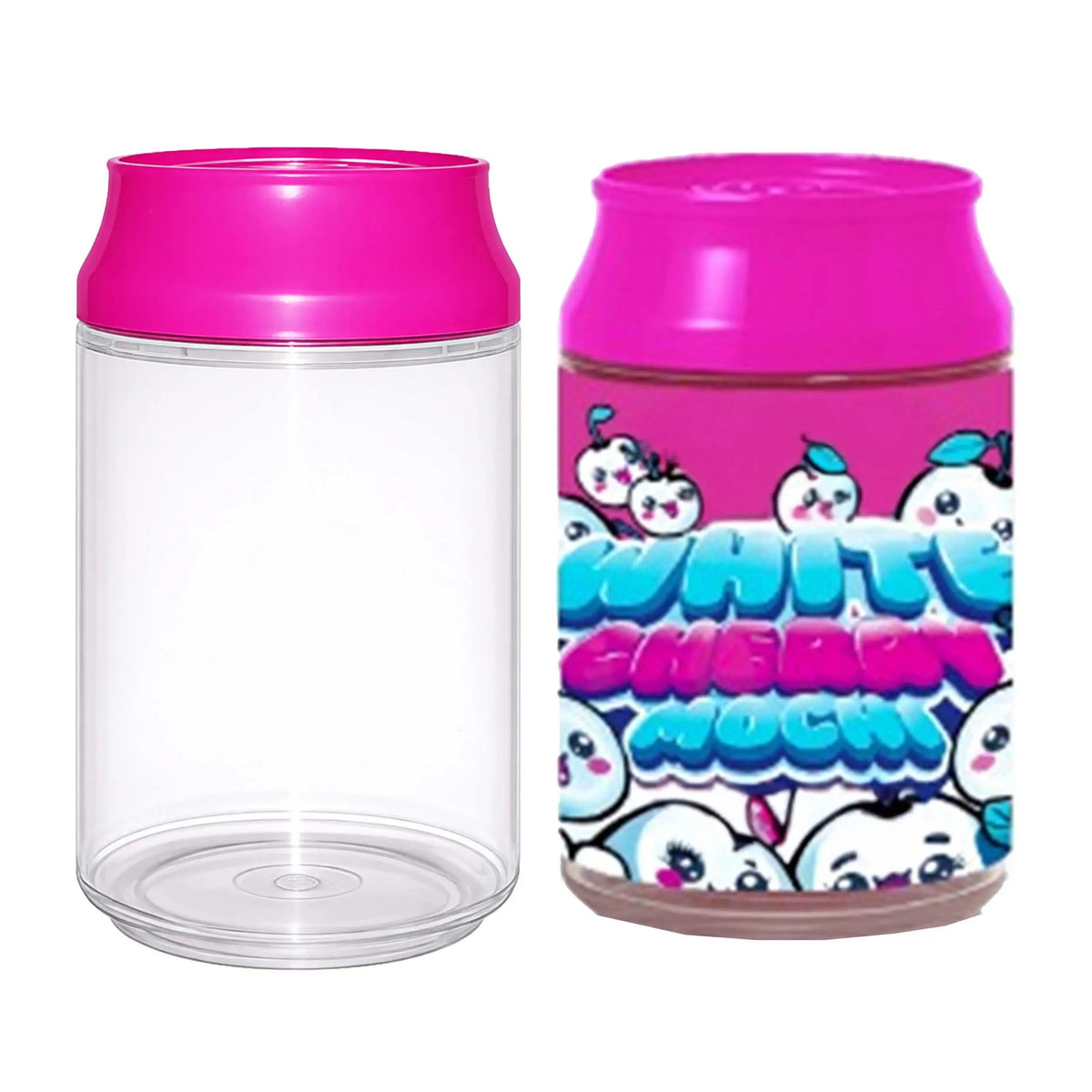 12 Pack Soda Can Style Storage Containers with Lids and Decorative Wrap Labels