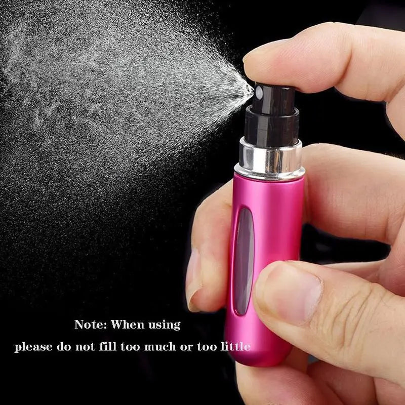 4PCS 5ML Refillable Perfume Atomizer Travel, Portable Mini Pocket Perfume Atomizer for Travel Accessories Tin Canister Organiser Bottle