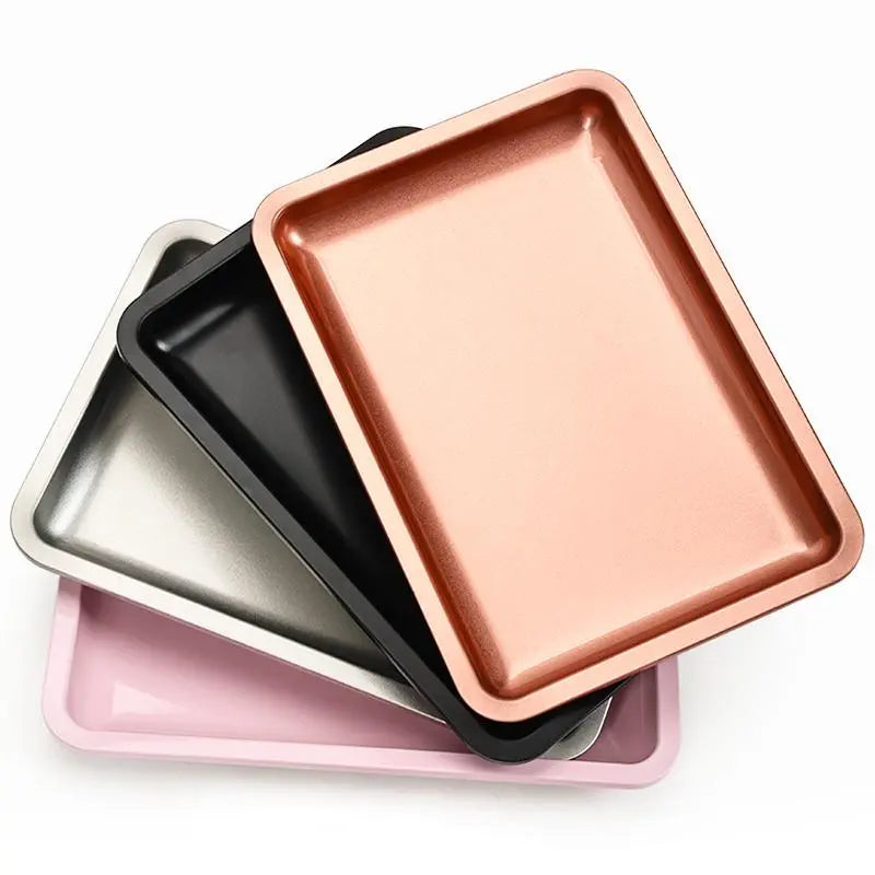 nail Multifunctional storage tray, stainless steel decoration tray, cosmetic tray, nail tools, Cosmetic Organizer, Organizer Storage Solution, Easy Maintenance