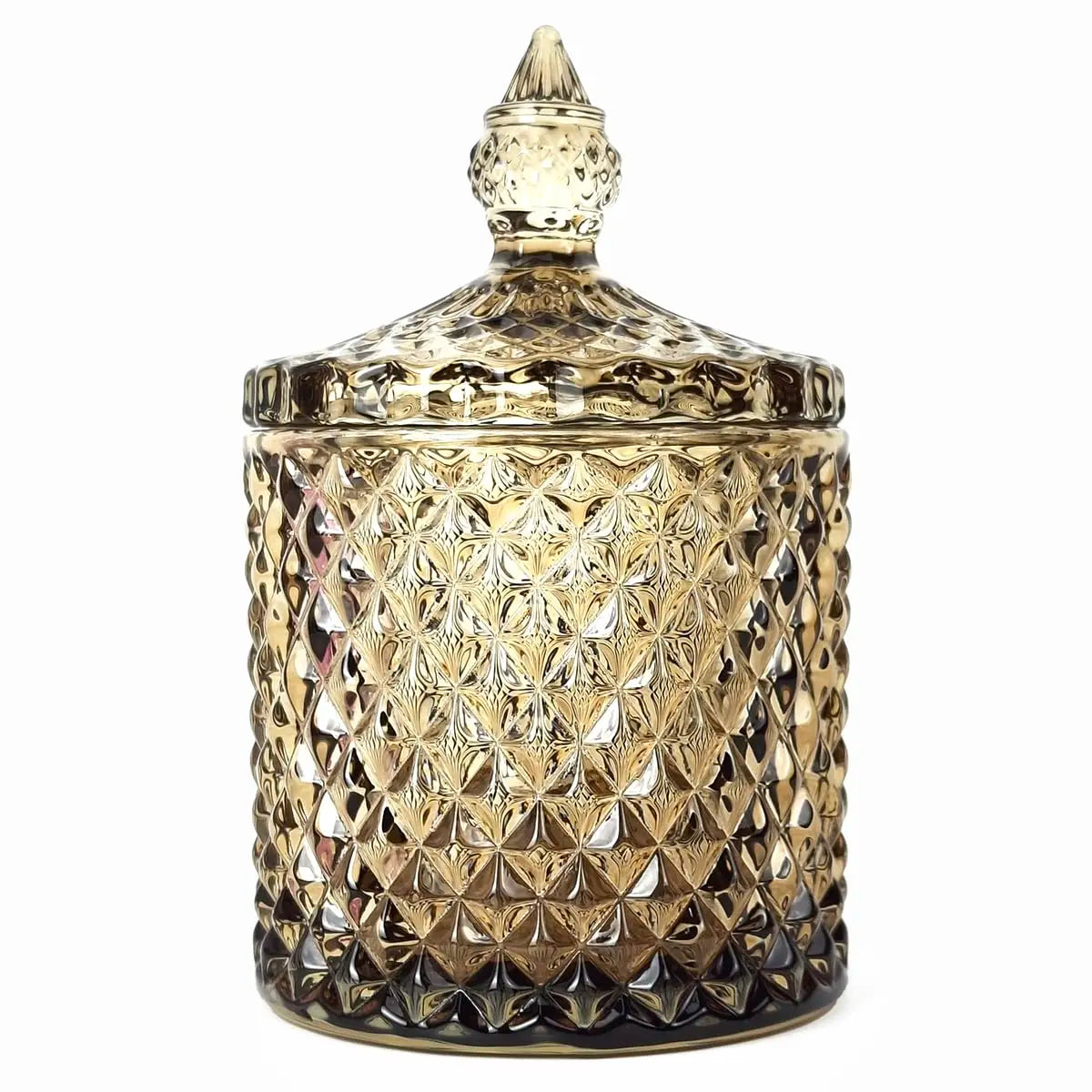 Purplish Red Lead-Free Glass Canister with Lid - Minimalist Can-Shaped Jar, Small/Large Options, Kitchen Preserving Container, Jewelry/Candy Dish, Office Accessories Storage, Crystal Look with Dazzling Light