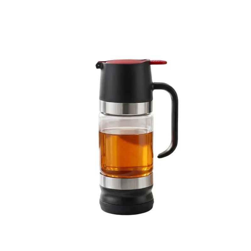 Glass Honey Dispenser Canister - Airtight Containers with Removable Cap, Drip-Free Flow, Wide-Open Clean & Easy Refill, Leak-Proof Condiment Serving Container, Maple-Syrup Ready, Handle, Practical Kitchen Utensil-MM1,Sohocic