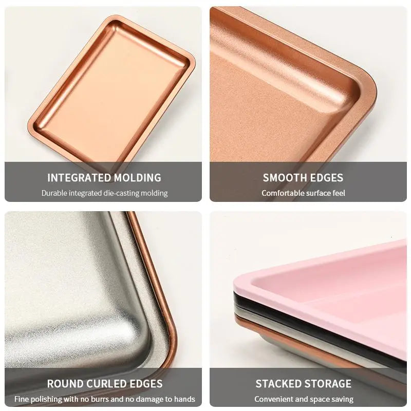 nail Multifunctional storage tray, stainless steel decoration tray, cosmetic tray, nail tools, Cosmetic Organizer, Organizer Storage Solution, Easy Maintenance