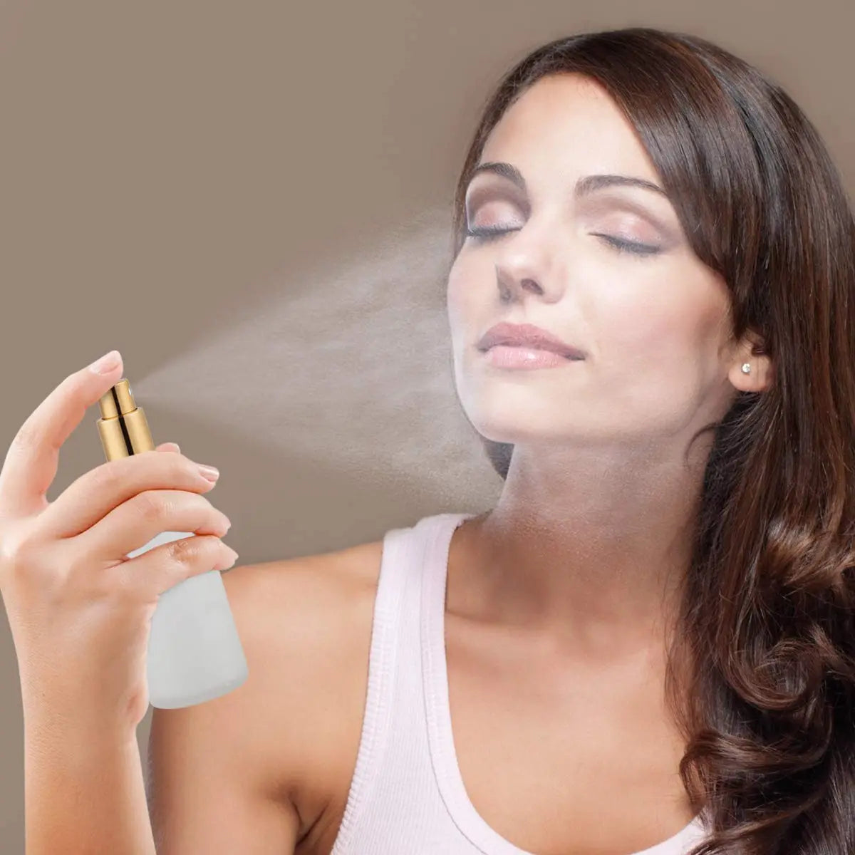 Glass Spray Bottle 3.4oz, Empty Frosted Perfume Atomizer, Fine Mist Spray, Sprayer (2 PACK)