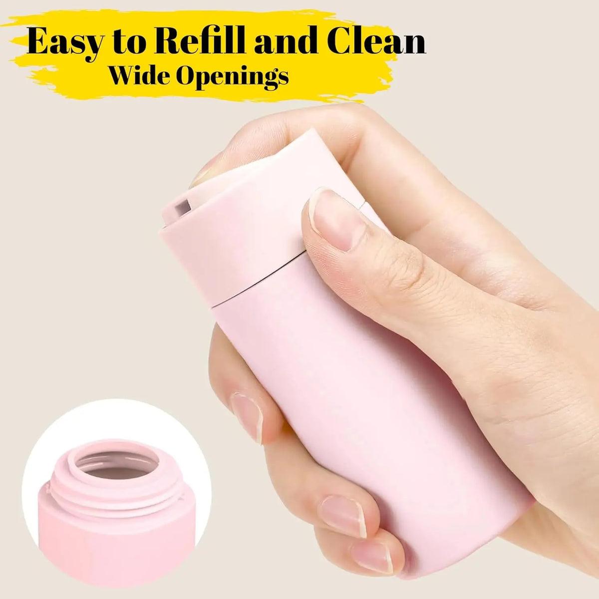 5pcs Travel Cream Dispenser Bottles Set - TSA Approved Multi-Size Plastic Storage Bottles & Jars, Wide Opening for Fast Pours, Light Easy Packing Travel Toiletry Organizer Kit Essentials