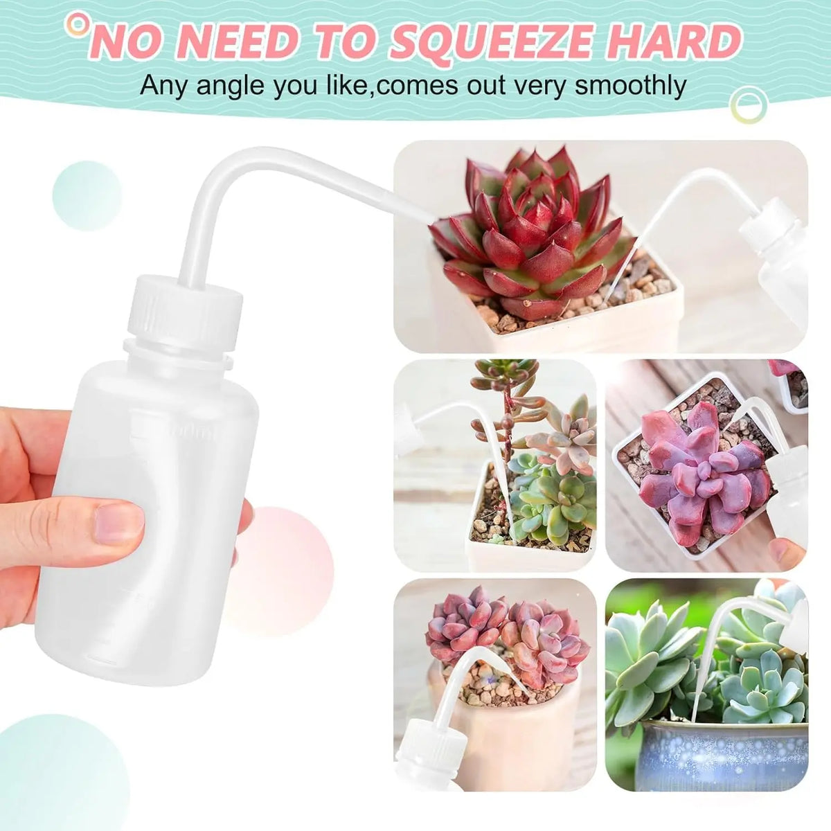 150ML Premium Eyelash Water Bottle for Extensions, 5.1oz White  Water Bottles No Need to Squeeze Hard, Easy to Carry Eyelash Bottle Rinse for Eyelashes, Cleaning(1 pack)