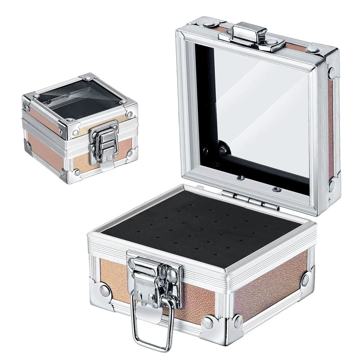 25 Holes Portable Design Lightweight Nail Drill Bit Storage Box Multifunctional Desktop Organizer Container, Nail Supply Organizer, Nail Grinding Head Storage Display Case for Manicure Pedicure Salon Use Nail Art Accessories