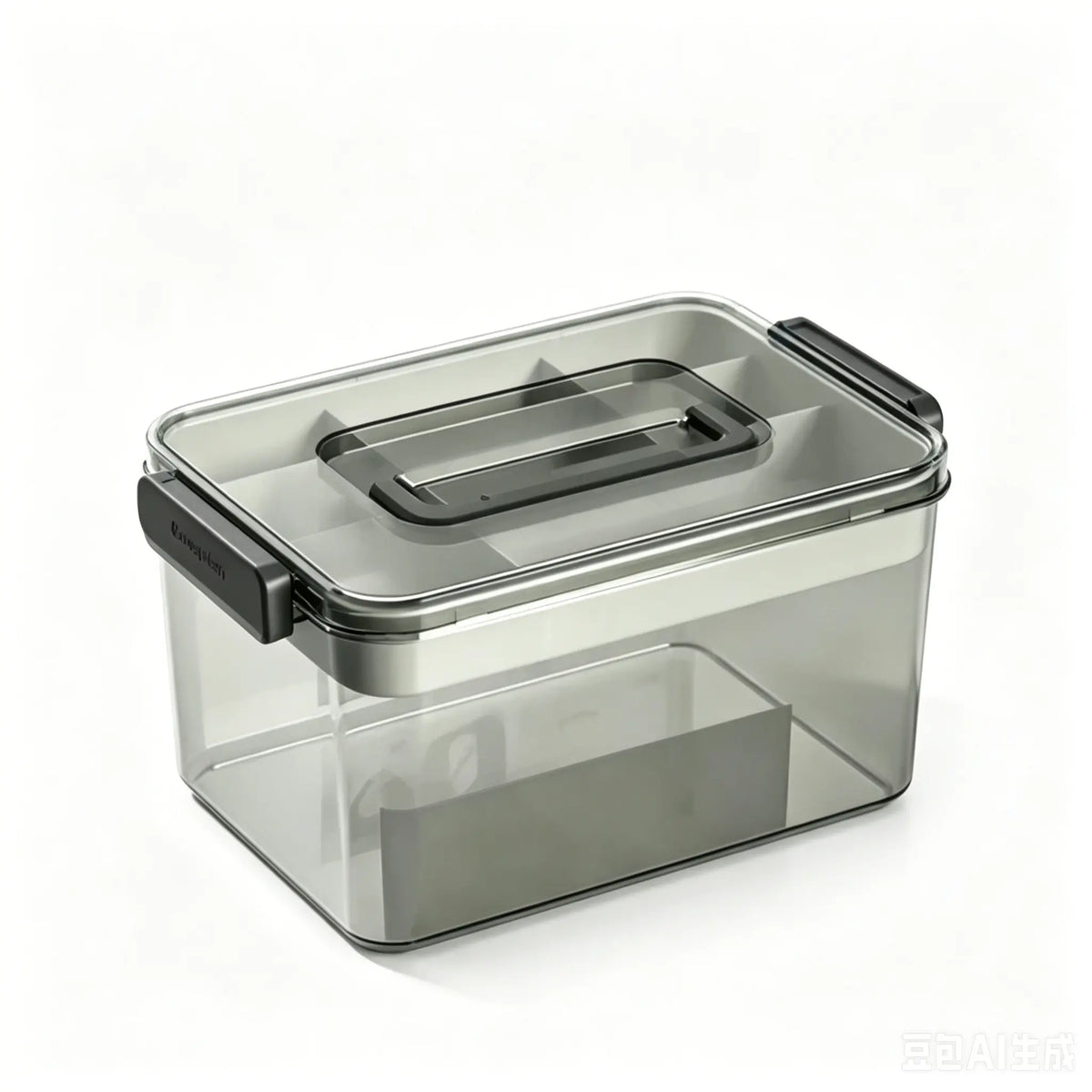 Clear Large Capacity Plastic Medicine Storage Box,Thickened Empty First Aid Case with Detachable Divider Tray,Sealed Lid Portable Organizer,Multipurpose Back to School Dorm Essentials Container for Home Office Student Campus Medical Sundry Arrangement, St