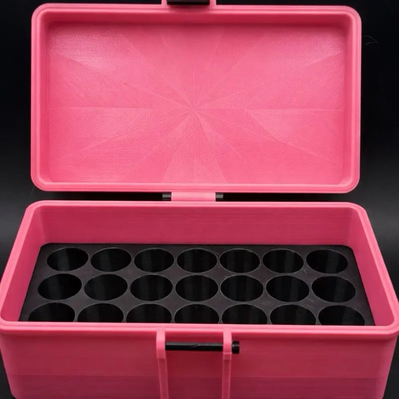 10 ml Vial Case Holds 28 Vials Red Storage Container for Lab Supplies