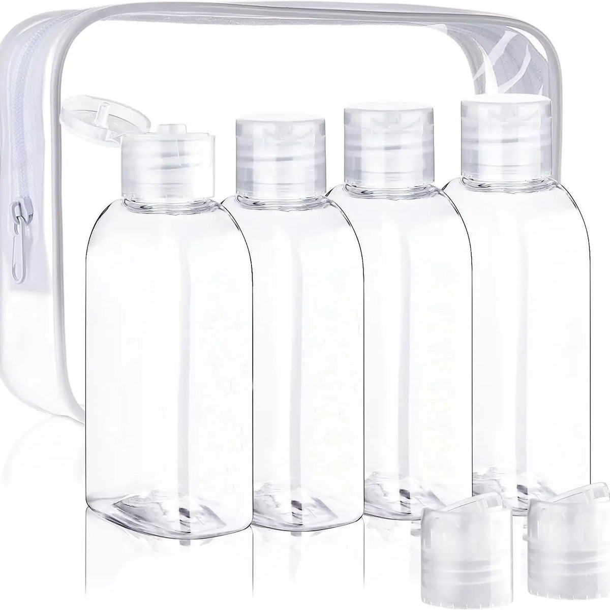 Flip-Top Travel Refill Bottle Set with Labels