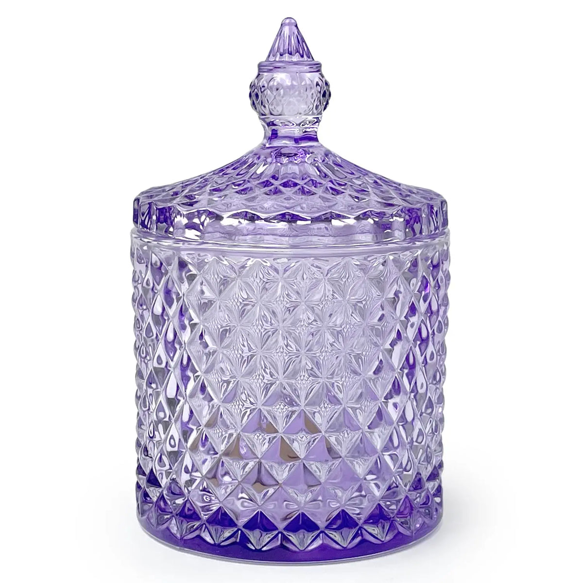 Purplish Red Lead-Free Glass Canister with Lid - Minimalist Can-Shaped Jar, Small/Large Options, Kitchen Preserving Container, Jewelry/Candy Dish, Office Accessories Storage, Crystal Look with Dazzling Light