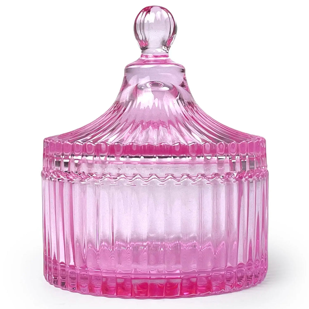 Purplish Red Lead-Free Glass Canister with Lid - Minimalist Can-Shaped Jar, Small/Large Options, Kitchen Preserving Container, Jewelry/Candy Dish, Office Accessories Storage, Crystal Look with Dazzling Light