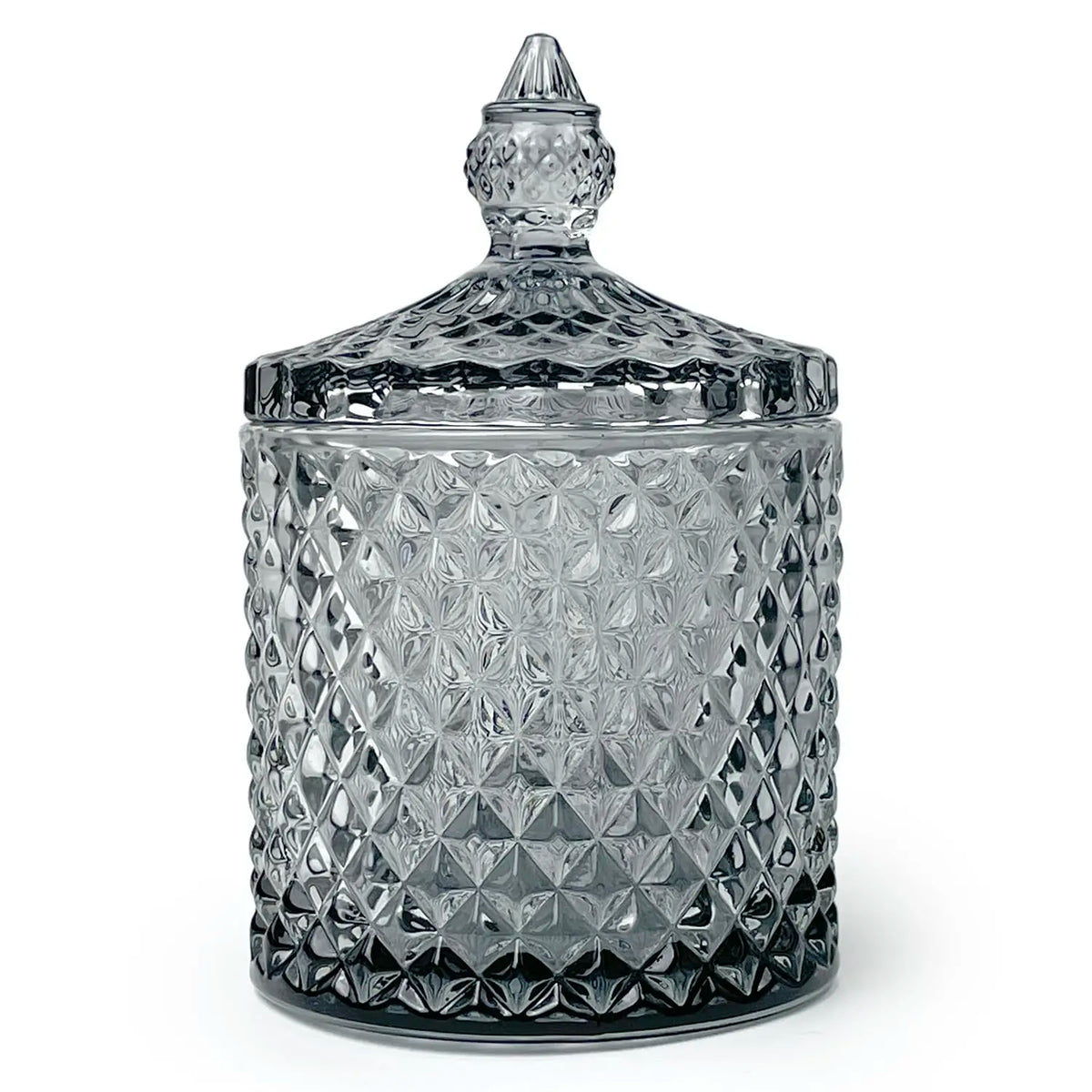 Purplish Red Lead-Free Glass Canister with Lid - Minimalist Can-Shaped Jar, Small/Large Options, Kitchen Preserving Container, Jewelry/Candy Dish, Office Accessories Storage, Crystal Look with Dazzling Light