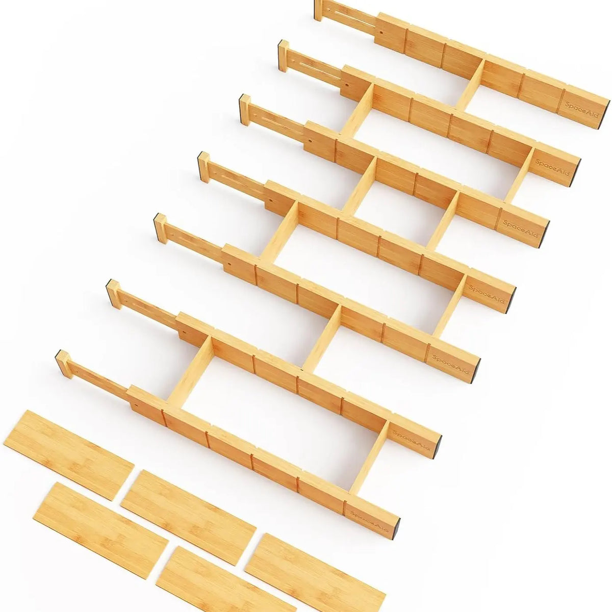 SpaceAid® Bamboo Drawer Organizer Expandable Drawer Dividers