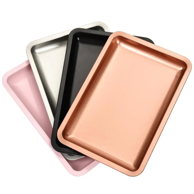 nail Multifunctional storage tray, stainless steel decoration tray, cosmetic tray, nail tools, Cosmetic Organizer, Organizer Storage Solution, Easy Maintenance