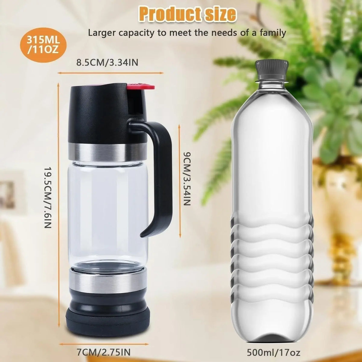 Honey pump bottle，12oz Honey Jar, Leak-Proof with Stand, Glass Honey Dispenser, Easy One-Hand Use, Ideal for Coffee or Tea, No Drip Honey Container, Transparent Container, Dispensing Bottle