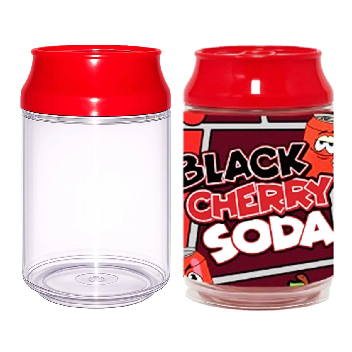 12 Pack Soda Can Style Storage Containers with Lids and Decorative Wrap Labels